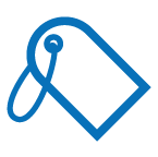 price tag blue icon